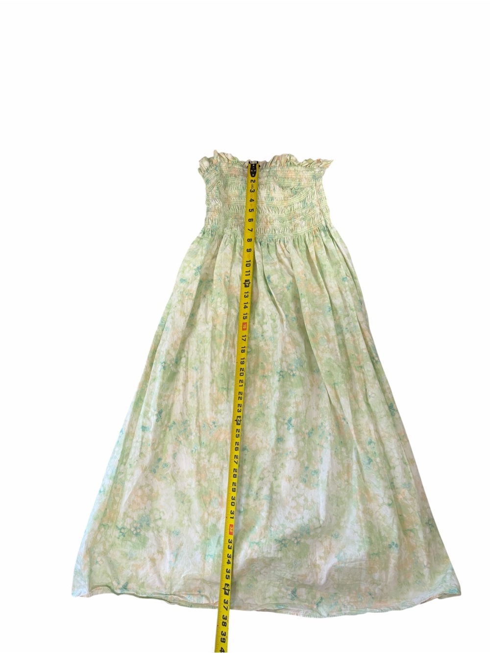 H&M Pastel Green Floral Smocked Maxi Dress - Picture 2 of 5